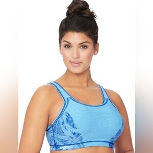 Glamorise Women's Elite Adjustable Wirefree Active Sport Bra Size 44B
